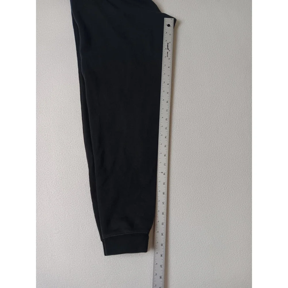 HM Regular Fit Mens Sweatpants Black Cotton Blend Fleece Joggers Size S